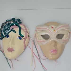 Decorative Cream and Pink Masks